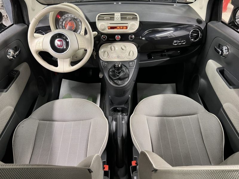 FIAT 500 II LOUNGE 1.2 69 Cv 1ERE MAIN / TOIT PANORAMIQUE BLUETOOTH USB 71 200 Kms - GARANTIE 1 AN