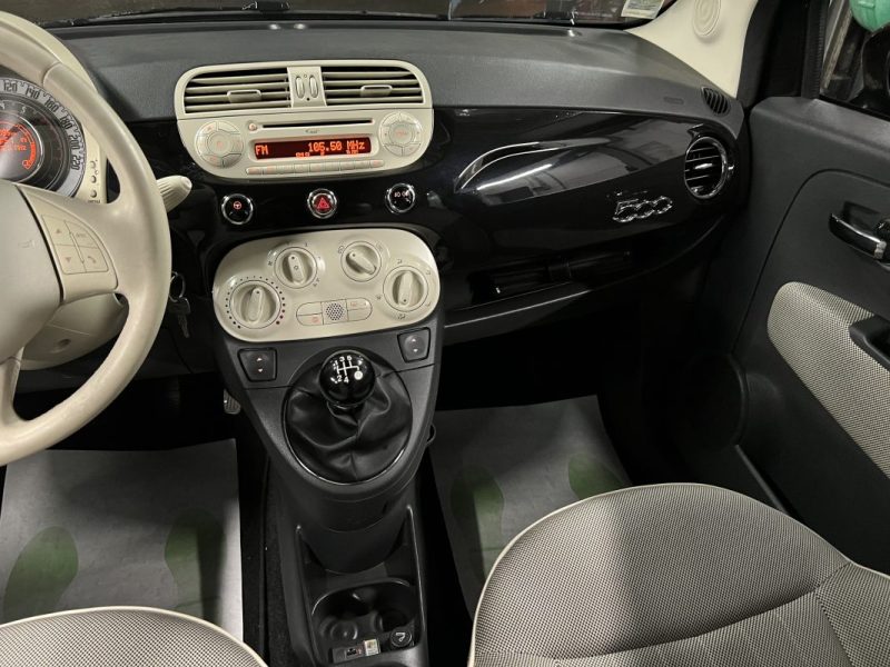 FIAT 500 II LOUNGE 1.2 69 Cv 1ERE MAIN / TOIT PANORAMIQUE BLUETOOTH USB 71 200 Kms - GARANTIE 1 AN