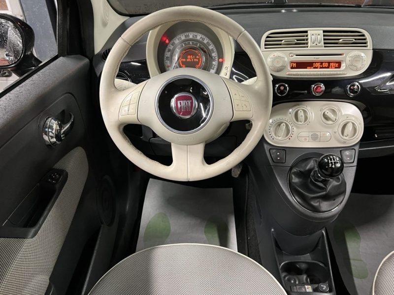 FIAT 500 II LOUNGE 1.2 69 Cv 1ERE MAIN / TOIT PANORAMIQUE BLUETOOTH USB 71 200 Kms - GARANTIE 1 AN