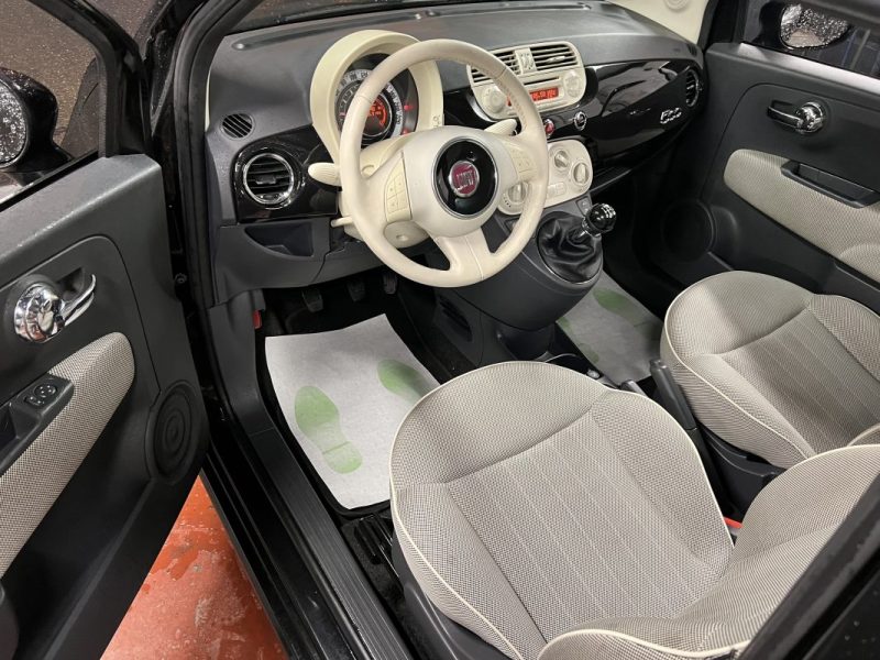 FIAT 500 II LOUNGE 1.2 69 Cv 1ERE MAIN / TOIT PANORAMIQUE BLUETOOTH USB 71 200 Kms - GARANTIE 1 AN