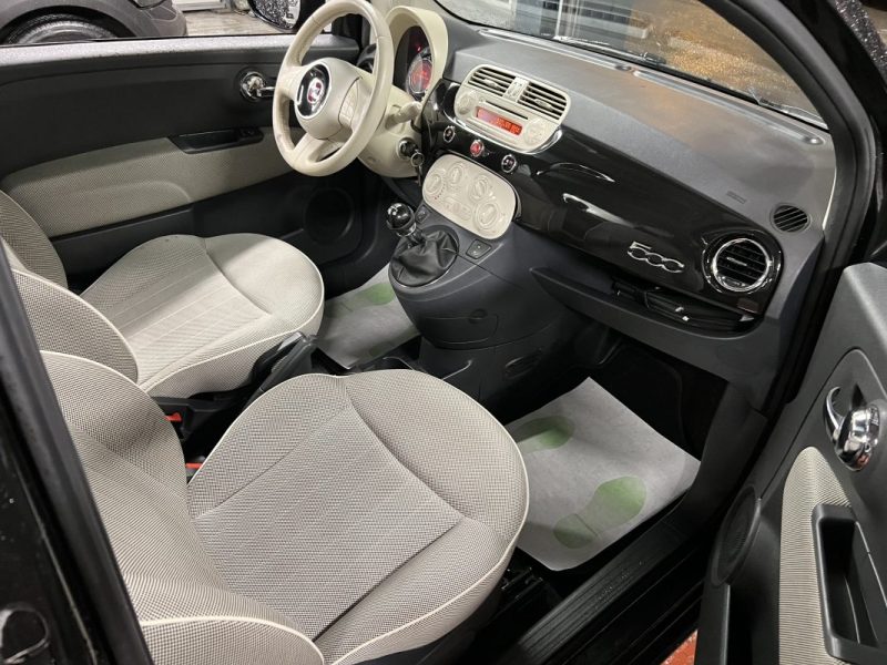 FIAT 500 II LOUNGE 1.2 69 Cv 1ERE MAIN / TOIT PANORAMIQUE BLUETOOTH USB 71 200 Kms - GARANTIE 1 AN