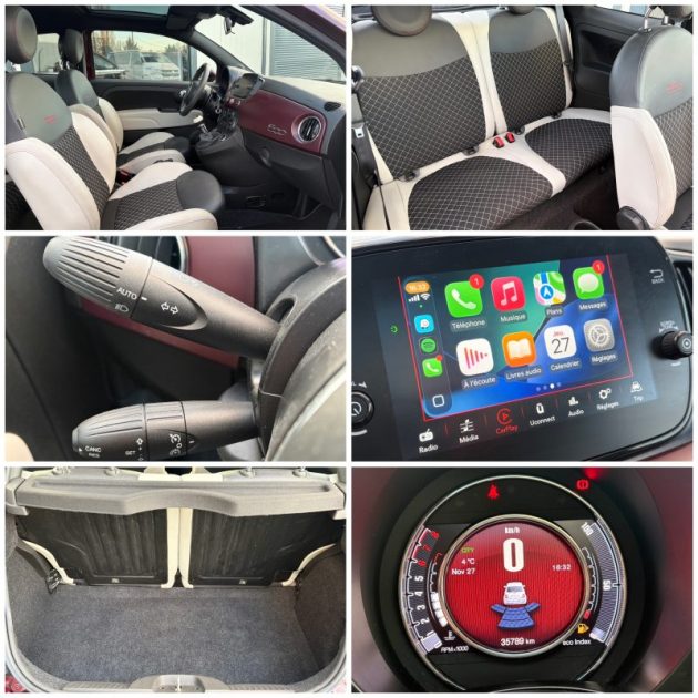 Fiat 500 1.0 Mild Hybrid 70ch Star Toit panoramique / CarPlay / Radars recul / Feux autos 35.000 km 