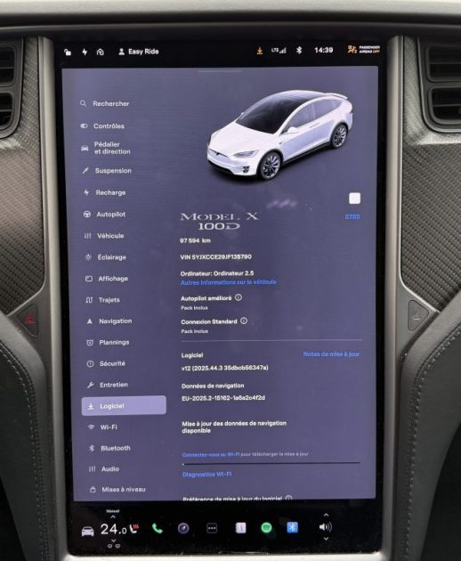 TESLA MODEL X 100D AWD  DUAL MOTOR 525 CV / ATTELAGE 