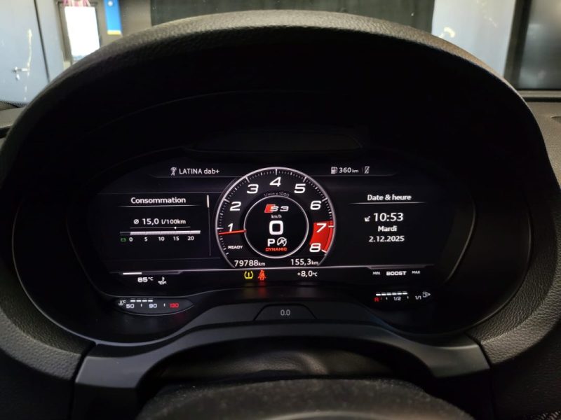 AUDI S3 STAGE 1 380CV QUATTRO S TRONIC 7 / TOIT OUVRANT + B&O + SIEGES COBRA / 