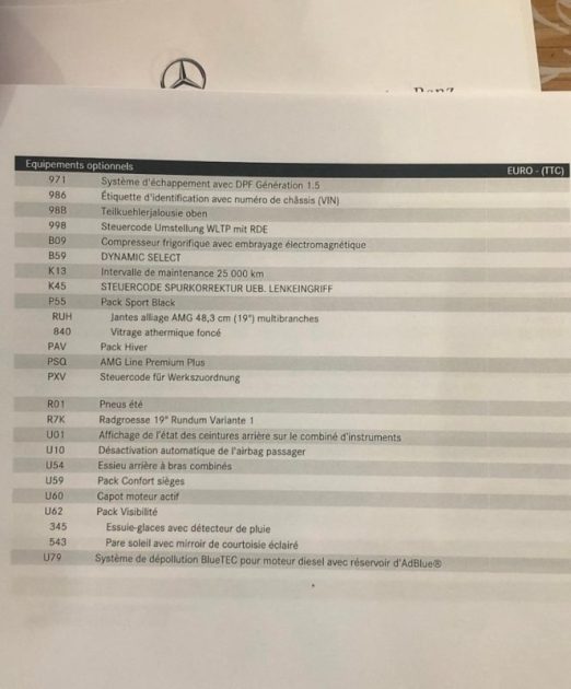 MERCEDES CLASSE A  180 D 116CH AMG LINE 8G-DCT / FULL OPTIONS  / 1ERE MAIN 