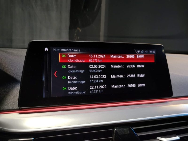 BMW SERIE 5 520i G30 184CV M SPORT STAGE 1 SHIFTECH TOIT OUVRANT / 360° / CARPLAY SUIVI BMW