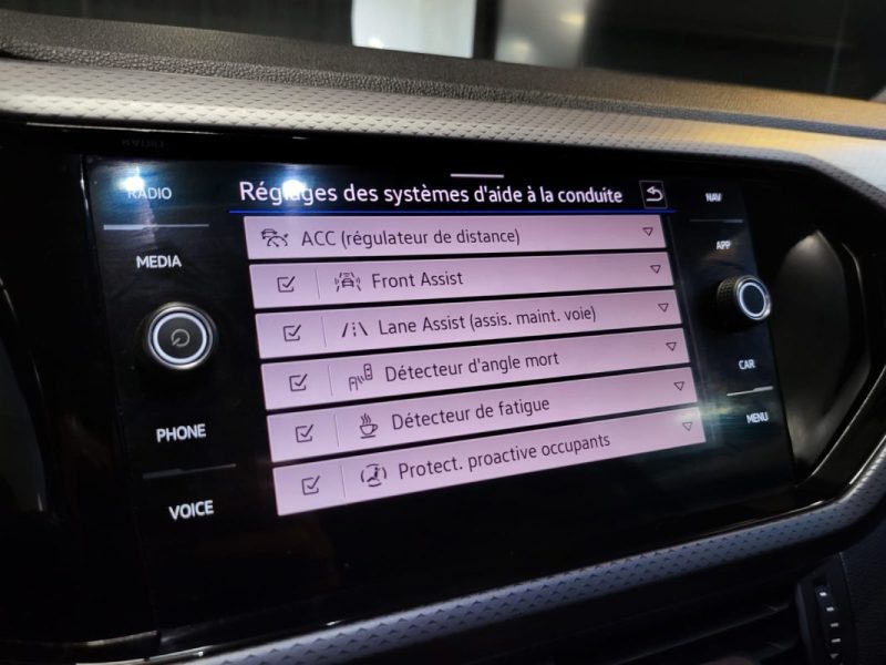 VOLKSWAGEN T-CROSS 1.0 TSI 110cv ACTIVE DSG7 ANGLES MORT / CAMERA / CARPLAY / KEYLESS