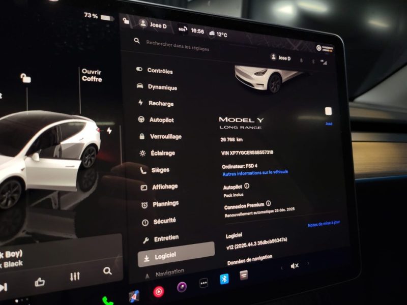 TESLA MODEL Y RWD LONG RANGE GRANDE AUTONOMIE PROPULSION 1ER MAIN 2024