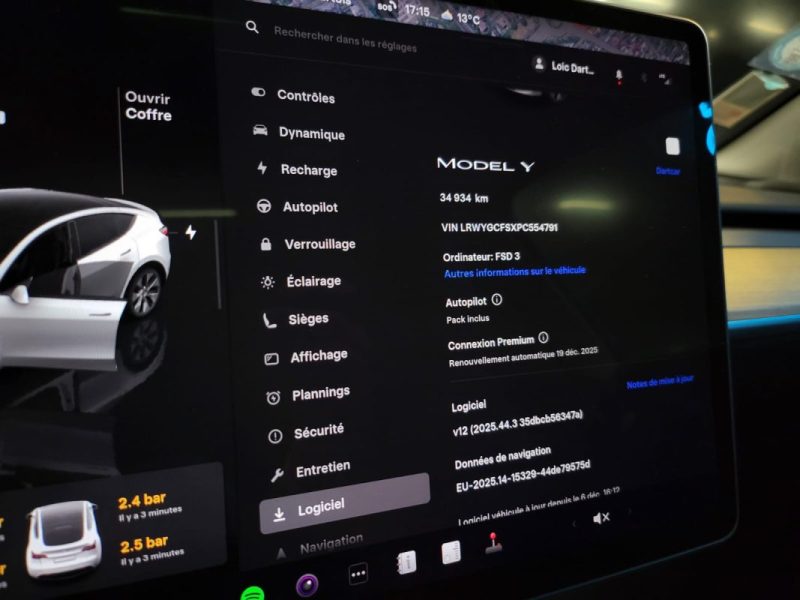 TESLA MODEL Y STANDARD RANGE PROPULSION 60KWH 299CV RWD / ATTELAGE + AUTOPILOT + TOIT PANORAMIQUE /