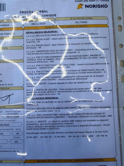 Citroën Berlingo 1.6 HDI – Vendu en l’état, roule parfaitement bien