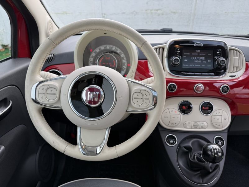 FIAT 500 1.2  69 CV PACK LOUNGE / TOIT PANO / GARANTIE 6 MOIS 