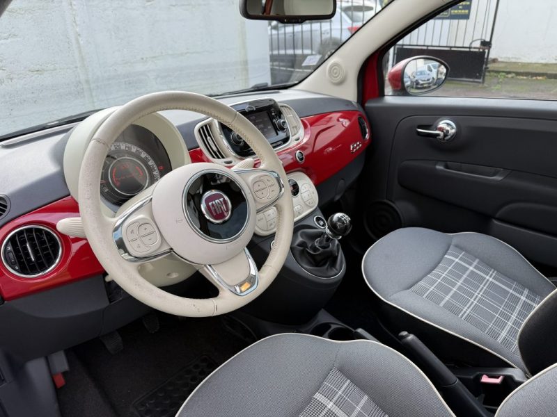 FIAT 500 1.2  69 CV PACK LOUNGE / TOIT PANO / GARANTIE 6 MOIS 