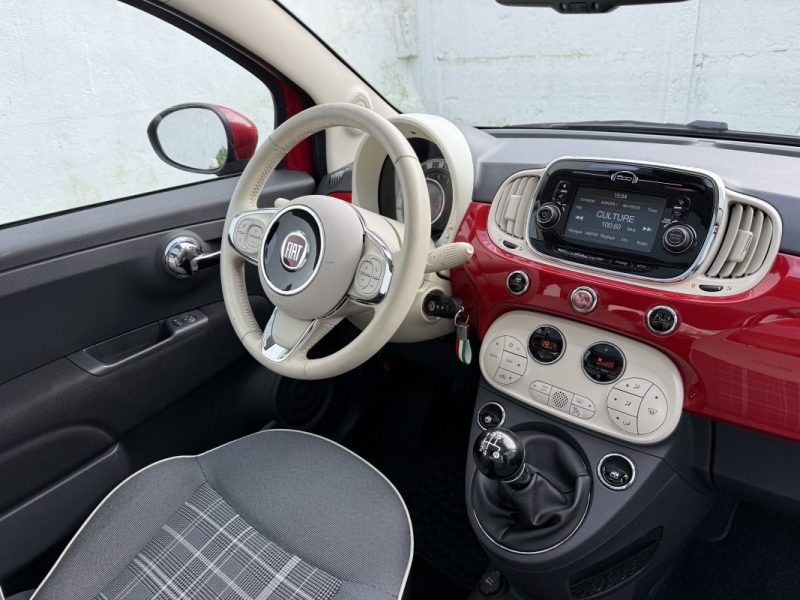 FIAT 500 1.2  69 CV PACK LOUNGE / TOIT PANO / GARANTIE 6 MOIS 