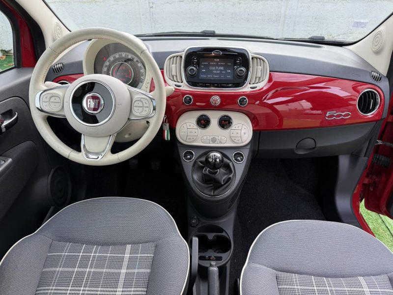 FIAT 500 1.2  69 CV PACK LOUNGE / TOIT PANO / GARANTIE 6 MOIS 