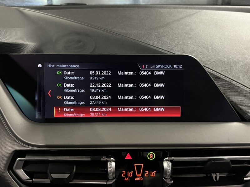 BMW SERIE 1 118i F40 1.5i 140 Cv 34 800 Kms / APPLE CARPLAY BVA7 5 PORTES - GARANTIE 1 AN