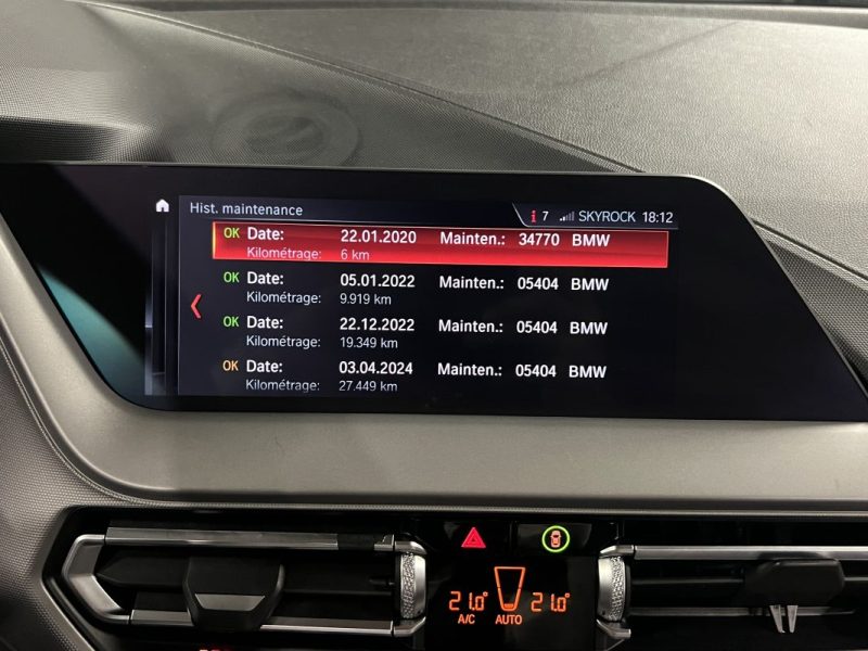 BMW SERIE 1 118i F40 1.5i 140 Cv 34 800 Kms / APPLE CARPLAY BVA7 5 PORTES - GARANTIE 1 AN