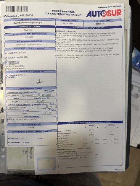 NISSAN NAVARA PICK-UP 2.5 DCI DOUBLE CAB LE 4X4 2011