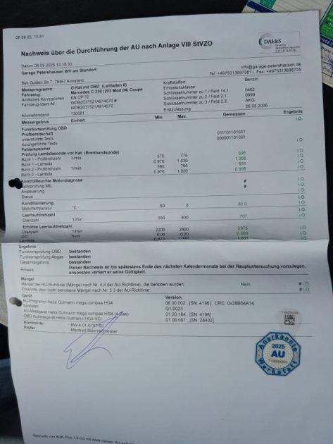 MERCEDES BENZ CLASSE C230 2.5i V6 COUPE AVANTGARDE 204CV 