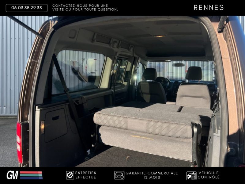 VOLKSWAGEN CADDY IV 1.6 TDI 7 PLACES / TVA RÉCUPÉRABLE / 1ÈRE MAIN FRANÇAISE / HISTORIQUE D’ENTRETIE