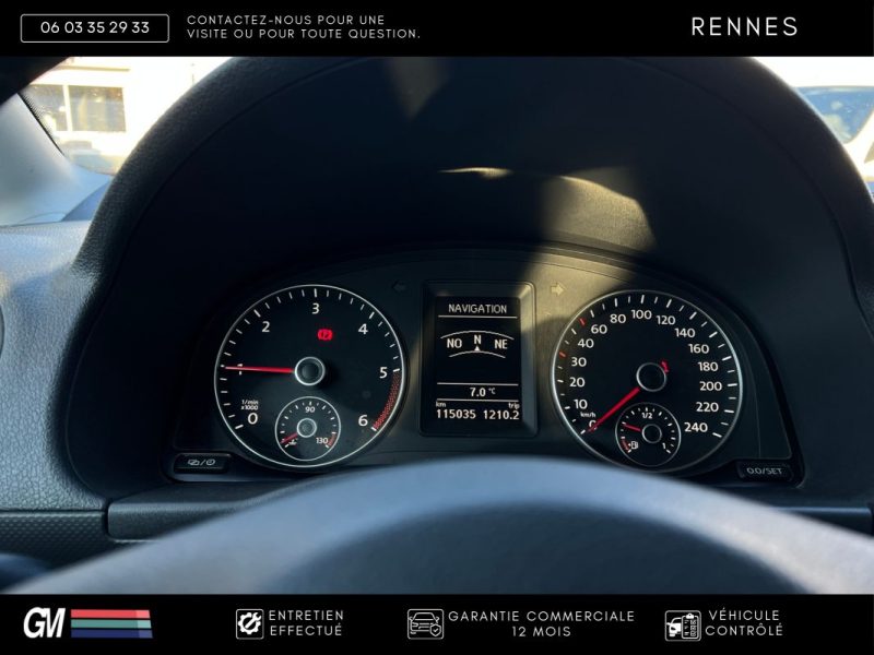 VOLKSWAGEN CADDY IV 1.6 TDI 7 PLACES / TVA RÉCUPÉRABLE / 1ÈRE MAIN FRANÇAISE / HISTORIQUE D’ENTRETIE