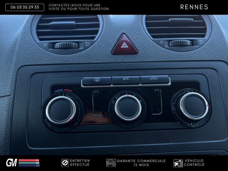 VOLKSWAGEN CADDY IV 1.6 TDI 7 PLACES / TVA RÉCUPÉRABLE / 1ÈRE MAIN FRANÇAISE / HISTORIQUE D’ENTRETIE