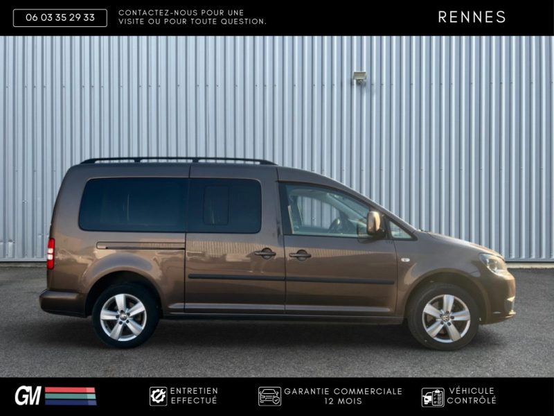 VOLKSWAGEN CADDY IV 1.6 TDI 7 PLACES / TVA RÉCUPÉRABLE / 1ÈRE MAIN FRANÇAISE / HISTORIQUE D’ENTRETIE