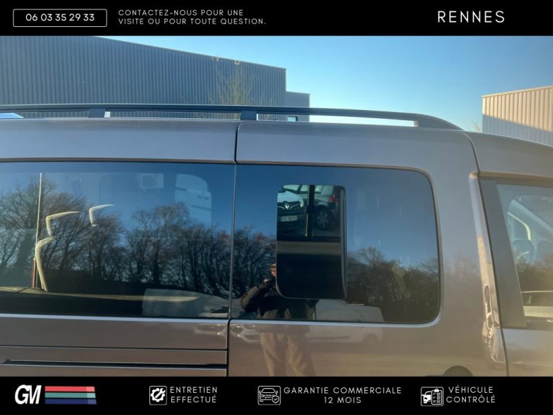 VOLKSWAGEN CADDY IV 1.6 TDI 7 PLACES / TVA RÉCUPÉRABLE / 1ÈRE MAIN FRANÇAISE / HISTORIQUE D’ENTRETIE