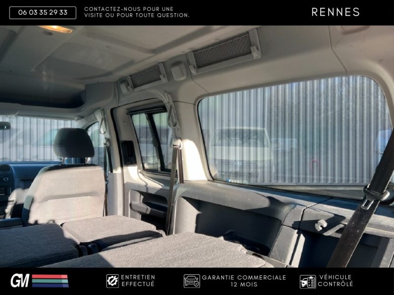 VOLKSWAGEN CADDY IV 1.6 TDI 7 PLACES / TVA RÉCUPÉRABLE / 1ÈRE MAIN FRANÇAISE / HISTORIQUE D’ENTRETIE