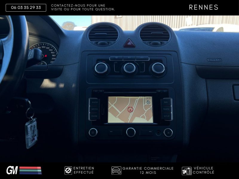 VOLKSWAGEN CADDY IV 1.6 TDI 7 PLACES / TVA RÉCUPÉRABLE / 1ÈRE MAIN FRANÇAISE / HISTORIQUE D’ENTRETIE