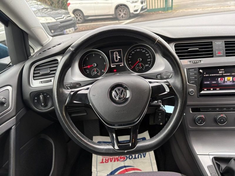 VOLKSWAGEN GOLF VII 1.6 TDI 105CH BLUEMOTION TECHNOLOGY FAP CONFORTLINE BUSINESS 2014