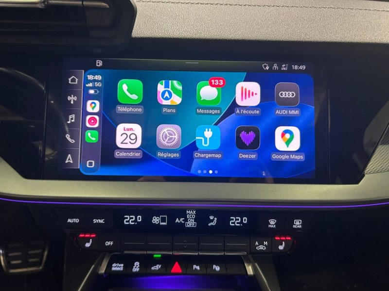 AUDI A3 SB 40 TFSI-E 204 S TRONIC / S LINE / CARPLAY / TOIT OUVRANT / PACK LED / SIEGE CHAUFFANT 