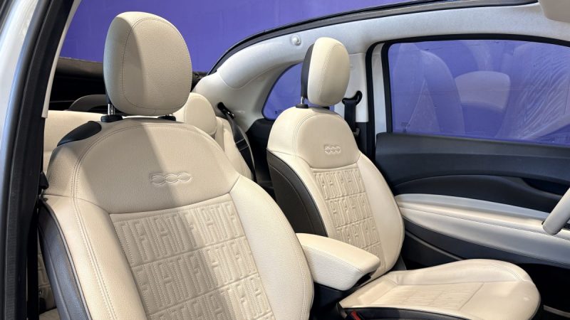 Fiat 500c e 118CH - LA PRIMA - 2020- Appel car Play - intérieur  cuir - Phare full led 