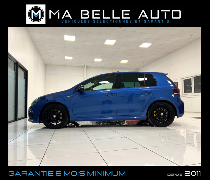 Volkswagen Golf VI R 270 4Motion DSG6 5 portes / carnet complet / 4x4 / Bleu Rising / TOE DYNAUDIO