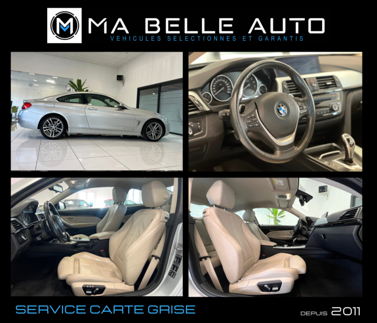 BMW Série 4 coupé F32 : 430i Xdrive 252 Sport Line / carnet BMW complet / 4 roues motrices / GPS PRO