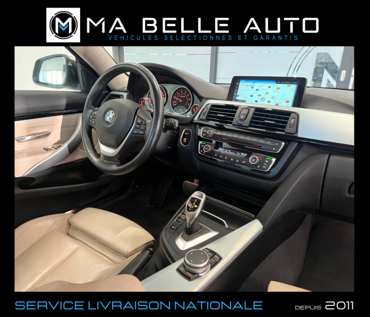 BMW Série 4 coupé F32 : 430i Xdrive 252 Sport Line / carnet BMW complet / 4 roues motrices / GPS PRO