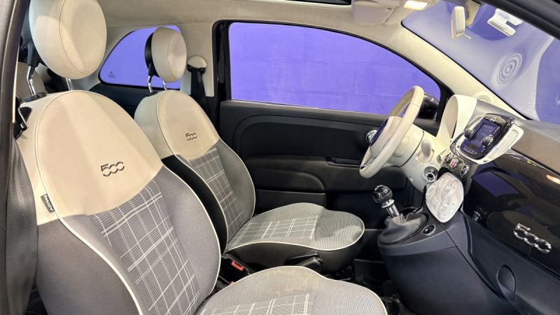 Fiat 500 69ch lounge - reprogrammation éthanol -Toit panoramique- Ideal jeunes permis 
