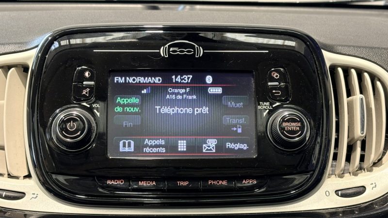 Fiat 500 69ch lounge - reprogrammation éthanol -Toit panoramique- Ideal jeunes permis 