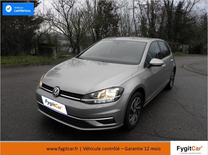 VOLKSWAGEN GOLF VII 1.4 TSI 125 CH BLUEMOTION TECHNOLOGY SOUND DSG7 / 6 CH 2018