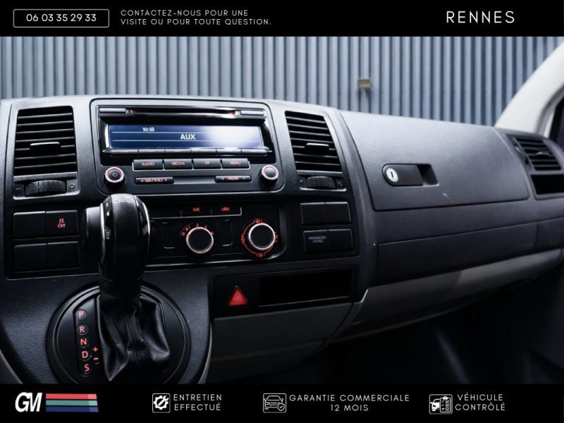 Volkswagen Transporter T5 2.0 TDI 140 DSG / Chauffage Webasto / LED / Attelage 2500kg / Régulateur 