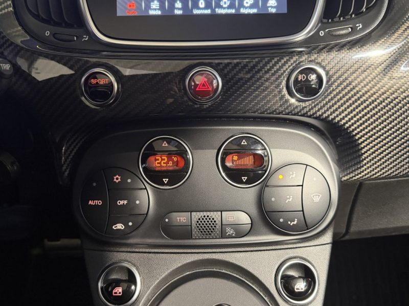 ABARTH 500 CABRIOLET 180cv 595 ESSEESSE BVA - SABELT CARBONE - AKRAPOVIC - BREMBO - 49 500 klm 