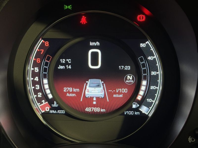 ABARTH 500 CABRIOLET 180cv 595 ESSEESSE BVA - SABELT CARBONE - AKRAPOVIC - BREMBO - 49 500 klm 