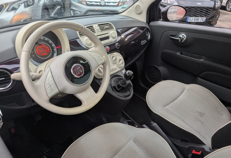 FIAT 500 1.2 69 CV TOIT PANORAMIQUE BVM CLIM  DISTRIBUTION NEUVE 