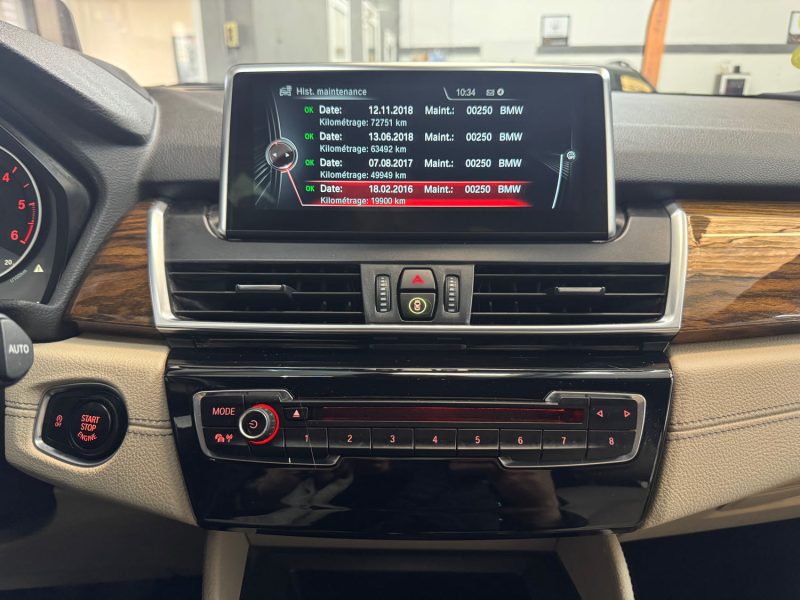 BMW SERIE 2 GRAND TOURER 220DA XDRIVE 190ch LUXURY 7 PLACES GARANTIE 12 MOIS HISTORIQUE COMPLET 