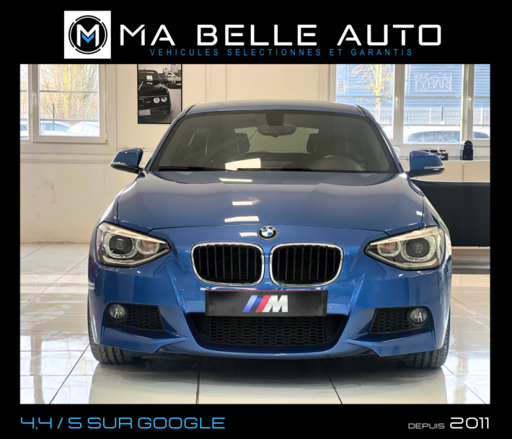 BMW SERIE 1 118I 170 M SPORT BVA8 2015 / 1ère main / GPS PRO CUIR LED CAMERA / 225 euros mensuel 
