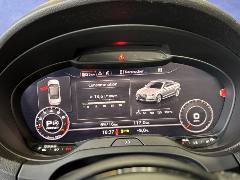 AUDI A3 CABRIOLET 1.5 TFSI 150 CV S-LINE / SLINE / CARPLAY / VIRTUAL COCKPIT / CAMERA DE RECUL 
