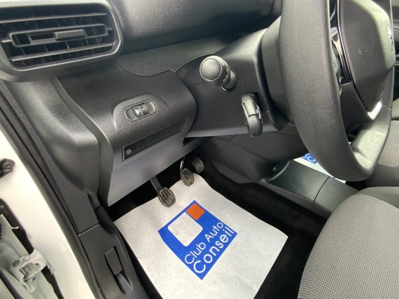 9 990€ HT PEUGEOT PARTNER 3 1.5 BLUEHDI 100 CV 1000KG ASPHALT 2021 *CAMÉRA DE RECUL