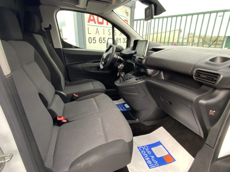 9 990€ HT PEUGEOT PARTNER 3 1.5 BLUEHDI 100 CV 1000KG ASPHALT 2021 *CAMÉRA DE RECUL