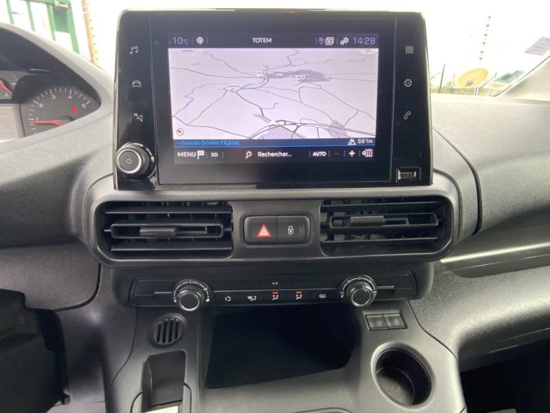 9 990€ HT PEUGEOT PARTNER 3 1.5 BLUEHDI 100 CV 1000KG ASPHALT 2021 *CAMÉRA DE RECUL