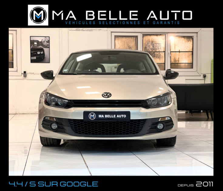 VOLKSWAGEN SCIROCCO 1.4 TSI 160 SPORTLINE DSG / carnet / GPS JA18 TOIT PANORAMIQUE