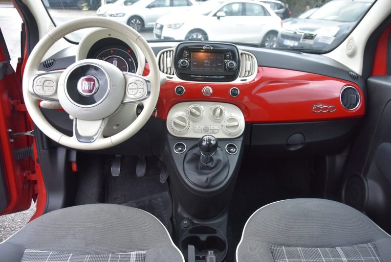 FIAT 500 1.2 8V 69CH LOUNGE - 60 000KM -DISTRI NEUVE 2018